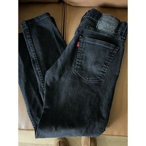 Levi's Jeans Mens 29x30 Black 502 Regular Tapered Fit Flex Stretch
